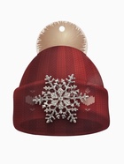 Брошь новогодняя «Снежинка» с сердцевиной, загадай желание, цвет белый в серебре - Фото 2