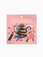 Брошь новогодняя «Ёлка», серпантин, загадай желание, разноцветная в золоте - Фото 2