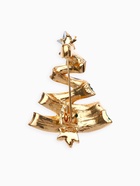 Брошь новогодняя «Ёлка», серпантин, загадай желание, разноцветная в золоте - Фото 3