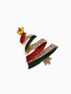 Брошь новогодняя «Ёлка», серпантин, загадай желание, разноцветная в золоте - Фото 7