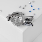 Брошь «Собачка» снуп, цвет синий в серебре - фото 25562892