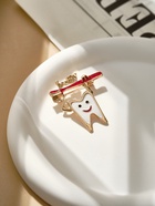 Брошь «Зуб» со щёткой, цвет красно-белый в золоте - Фото 5