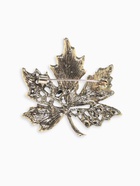 Брошь «Лист кленовый» стеклянный, зелёная в чернёном золоте - Фото 2