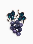 Брошь «Виноградная лоза аметиста», фиолетово-зелёная в чернёном золоте - Фото 1