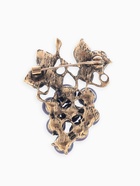 Брошь «Виноградная лоза аметиста», фиолетово-зелёная в чернёном золоте - Фото 2