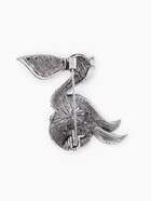 Брошь «Пеликан» с жемчужиной, цвет чёрно-белый в чернёном серебре - Фото 3