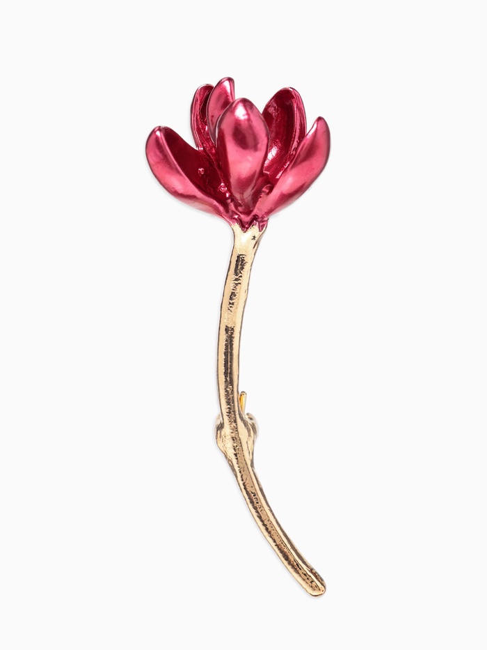 Брошь «Цветок», цвет матовый розовый в золоте - Фото 1