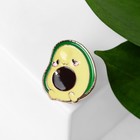 Значок «Авокадо» сытый животик, цвет зелёный в золоте - фото 319985372