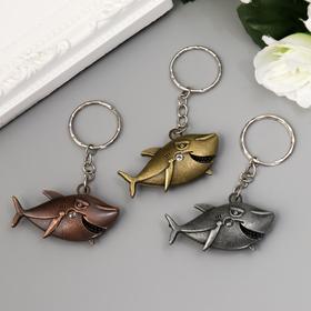 Брелок для ключей на кольце «Акула», металл, 2.7×4.7 см, МИКС  (артикул 5037712)  большой выбор товаров оптом и в розницу по низким ценам с доставкой