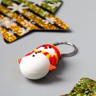 Брелок резина "Снеговик в шапке и шарфике" 4,7х2,8х1,7 см (комплект 12 шт) - фото 25266259