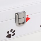 Шкатулка кожзам для украшений "Чёрный и белый кот" 6,5х18х18 см - Фото 2