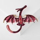 Брошь «Дракон» летящий, цвет сливовый в золоте - Фото 2