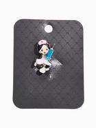 Брошь «Медсестра» с уколом, цветная в серебре 5049674