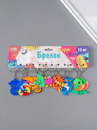 Брелок для ключей на кольце «Подводный мир», резина, 4.5×5.5 см, МИКС