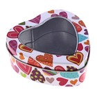 Шкатулка с окном "Многоцветные сердца" 9х9х3,5 см - Фото 1