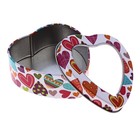 Шкатулка с окном "Многоцветные сердца" 9х9х3,5 см - Фото 2