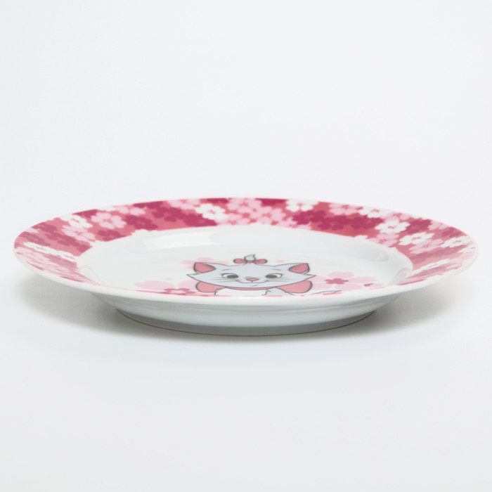 Набор посуды из керамики, 3 предмета: тарелка Ø 16,5 см, миска Ø 14 см, кружка 200 мл, "Кошечка Мари", Коты Аристократы - фото 1885069971
