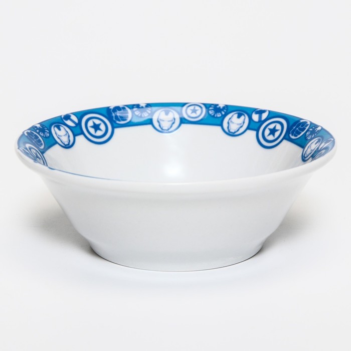 Набор посуды из керамики, 3 предмета: тарелка Ø 16,5 см, миска Ø 14 см, кружка 200 мл, "Мстители", Марвел - фото 1907144278