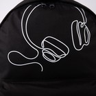 Рюкзак школьный, отдел на молнии, наружный карман, цвет чёрный - Фото 7