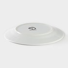 Тарелка керамическая пирожковая Доляна «Лаванда», d=17,5 см, цвет белый - Фото 3