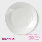 Тарелка обеденная Доляна «Моника», d=22.5 см, керамика, белая - Фото 1