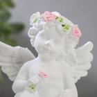 Сувенир полистоун "Белоснежный ангел в венке из роз" МИКС 8,8х8,3х5,2 см - Фото 6