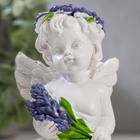 Фигурка полистоун «Белоснежный ангел с лавандой, в венке из лаванды», 10.2×6.8×5.3 см, МИКС - Фото 6