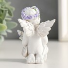 Фигурка полистоун «Белоснежный ангелок с лавандой, в венке из лаванды», 7.2×4.8×4 см, МИКС - Фото 4