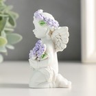 Фигурка полистоун «Белоснежный ангелок с лавандой, в венке из лаванды», 7.2×4.8×4 см, МИКС - Фото 5