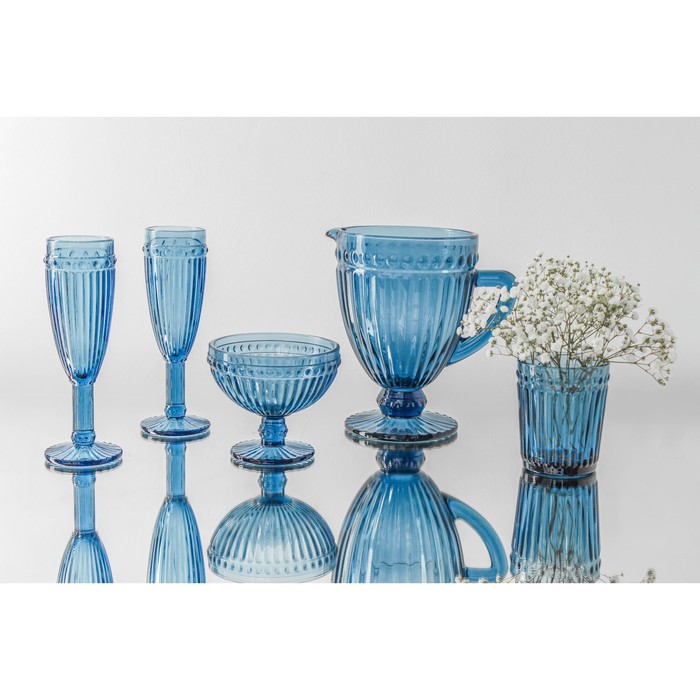 Креманка стеклянная «Босфор», 350 мл, 12×11 см, цвет синий - фото 1882106242