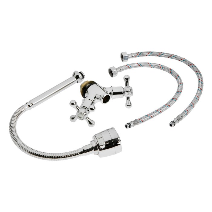Смеситель для кухни ZEIN Z25120101, гибкий излив, кран-букса латунь 1/2", хром - фото 18535313 Смеситель для кухни ZEIN Z25120101, гибкий излив, кран-букса латунь 1/2", хром - фото 18535313