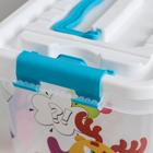 Контейнер для хранения игрушек с крышкой «Смешарики», 4 л, цвет бело-голубой - Фото 5