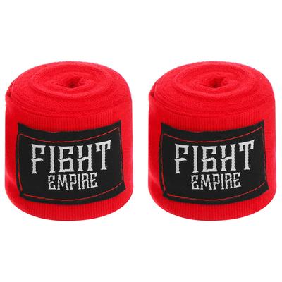 Бинты боксёрские FIGHT EMPIRE, 4 м, эластичные, красные