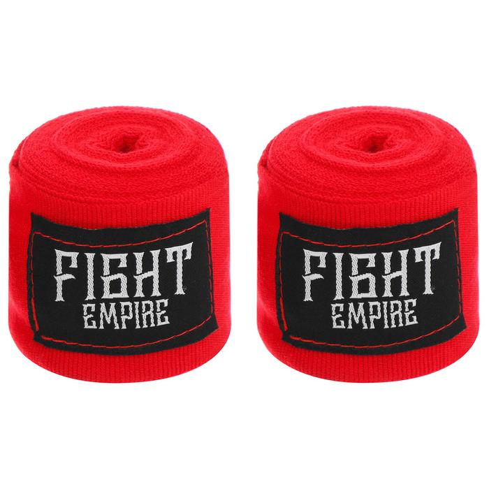 Бинт боксёрский эластичный FIGHT EMPIRE 4 м, цвет красный - Фото 1