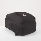 Рюкзак туристический, 28 л, 2 отдела на молниях, 2 наружных кармана, 2 боковые сетки, цвет чёрный - Фото 3