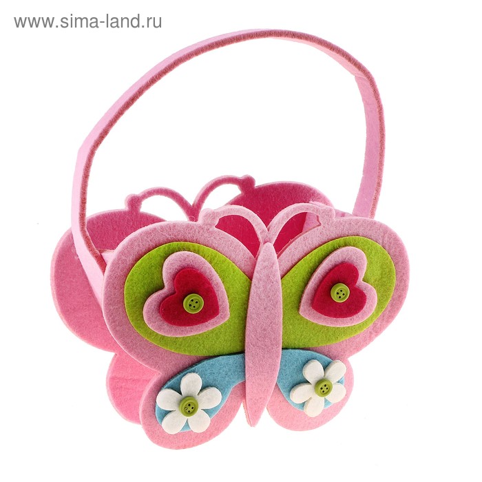 корзиночка для мелочей войлок Бабочка 20*8*15 см - Фото 1