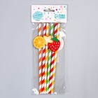 Трубочки для коктейля «Фрукты», набор 6 шт. 5153974