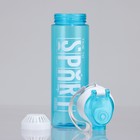 Бутылка для воды пластиковая Sport, 600 мл, голубая - Фото 3