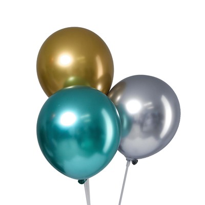Воздушные шары латексные 9" «Хром», 100 шт., МИКС
