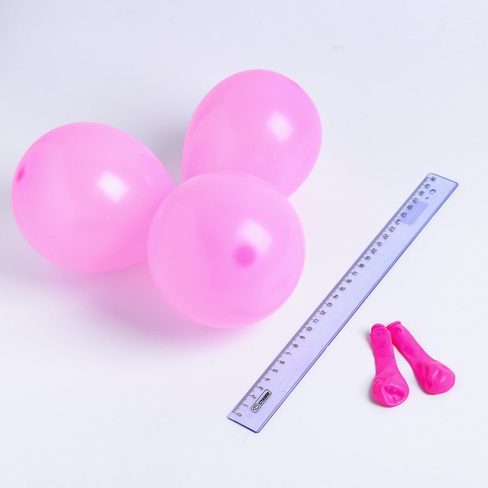 Шар латексный 5", пастель, набор 100 шт., водные бомбочки, цвет розовый - Фото 1