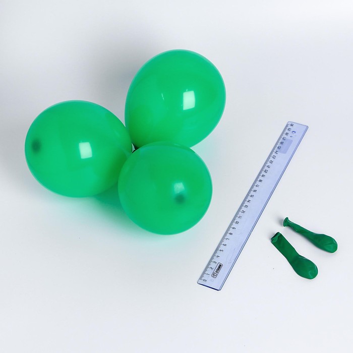 Шар латексный 5", пастель, набор 100 шт.,водные бомбочки, цвет зелёный - Фото 1