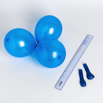 Шар латексный 5", металл, набор 100 шт., водные бомбочки, цвет синий