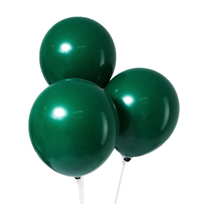 Шар латексный 12", пастель, набор 5 шт., цвет темно-зелёный - Фото 1