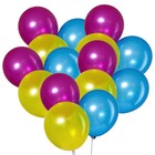 Шары воздушные латексные 12", металл, набор 12 шт., цвета МИКС - Фото 3
