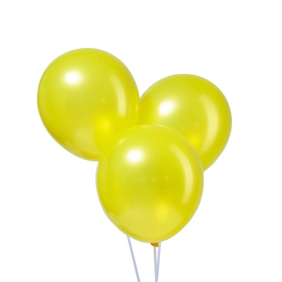 УЦЕНКА Воздушные шары латексные 12", металл, 100 шт., жёлтые