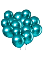 Воздушные шары латексные 12" «Хром», 5 шт., зелёные - Фото 3