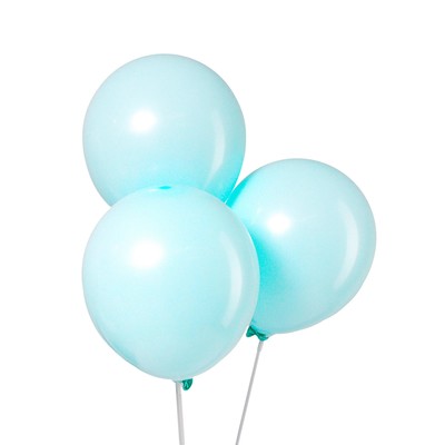 Шар латексный 12" «Макарун», набор 5 шт., цвет голубой