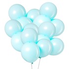 Шар латексный 12" «Макарун», набор 5 шт., цвет голубой - Фото 2