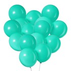 Воздушные шары латексные 10", пастель, 5 шт., бирюзовые - Фото 2