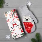 Варежки женские в подарочной коробке KAFTAN New Year, размер 19 - Фото 1